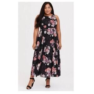 Torrid Black Floral Maxi Dress